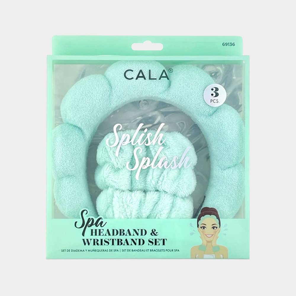 3PCS - Spa Headband & Wristband Set