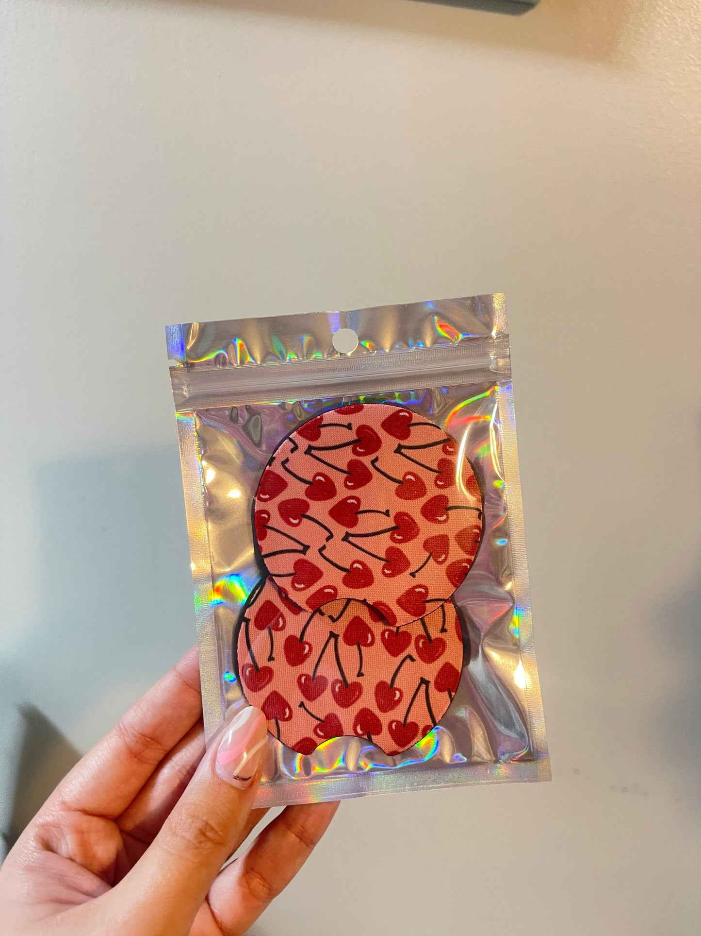 Heart Cherry Car Coaster Set
