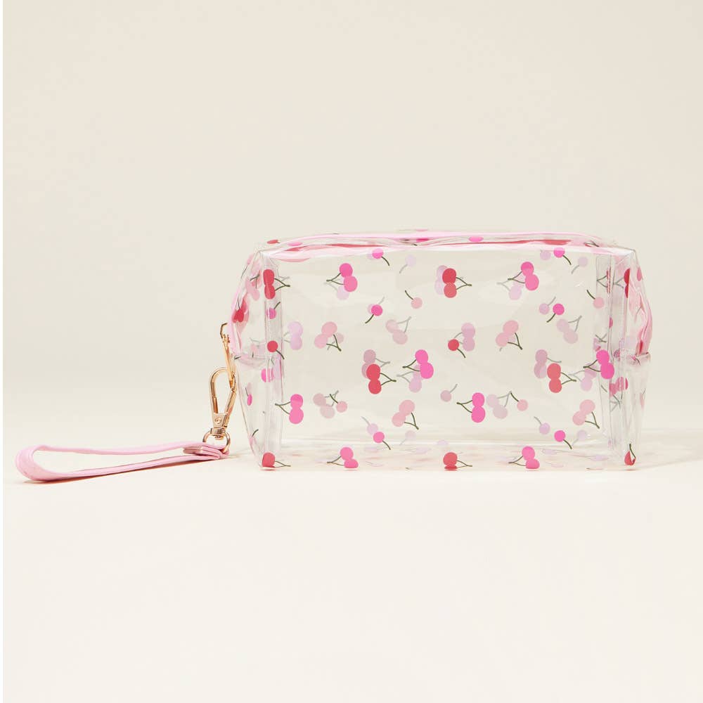 Cherry Lemon Orange Strawberry Transparent Cosmetic Pouch