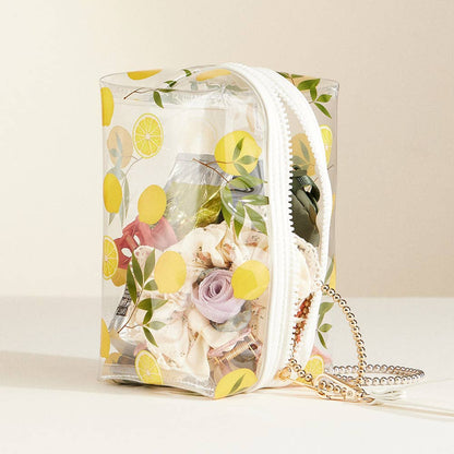 Cherry Lemon Orange Strawberry Transparent Cosmetic Pouch