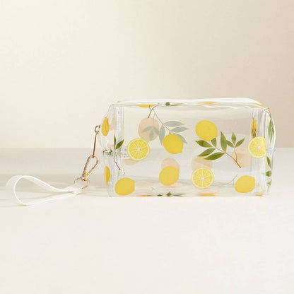 Cherry Lemon Orange Strawberry Transparent Cosmetic Pouch